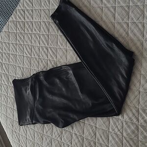 Spanx Black Faux Leather Leggings XL